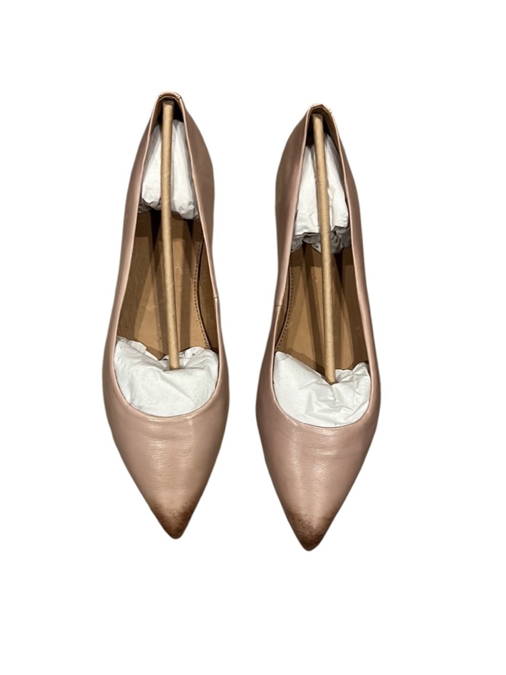 Frye Tan Blush Leather Pointed Toe Ballet Flats Size 11
